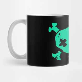 pirate green skull Mug